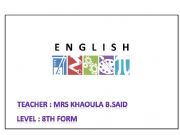 English powerpoint: Module Review lessons : 1 +2 +3 +4