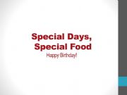 English powerpoint: Special days, Special food