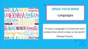 English powerpoint: Speaking / Writing activities - Languages