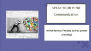 English powerpoint: Speaking / Writing activities - Media and Communication