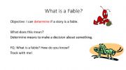 English powerpoint: Elements of a Fable