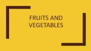 English powerpoint: Fruits and Vegetables