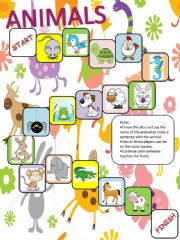 English powerpoint: Animal board game