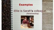 English powerpoint: Possessive Nouns examples Flashcards