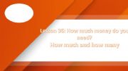 English powerpoint: how much -how many 