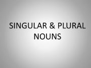 English powerpoint: singular and plural nouns
