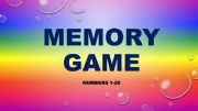 English powerpoint: MEMORY GAME-NUMBERS 1 TO 20