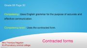 English powerpoint: Contractions