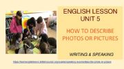 English powerpoint: DESCRIBING PICTURES / PHOTOS / IMAGES