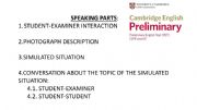 English powerpoint: Cambridge Exam: ORAL TEST PARTS 3 AND 4