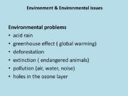 English powerpoint: Environmental issues- BE GREEN