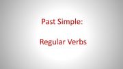 English powerpoint: past simple regular verbs