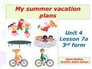 English powerpoint: summer vacation plans -to be going to- letter writing