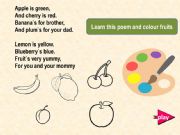 English powerpoint: fruit poem