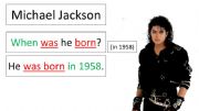 English powerpoint: Michael Jackson Simple + Irregular Past Question Forms 