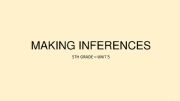 English powerpoint: Making Inferences for A1/A2 level