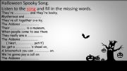 English powerpoint: Haloween song the Adams family gapfill