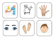 English powerpoint: Body parts Memory game
