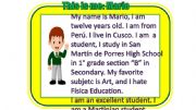 English powerpoint: this is me Mario