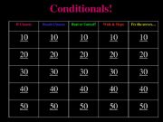 English powerpoint: Jeopardy! Conditionals