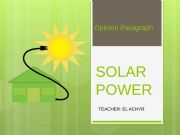 English powerpoint: solar energy