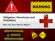English powerpoint: Modals of Obligation