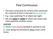 English powerpoint: Past Continuous Tense