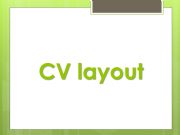 English powerpoint: cv layout
