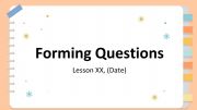 English powerpoint: 5 W & H words