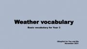 English powerpoint: WEATHER