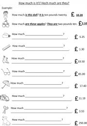 English powerpoint: How much is/how much are?