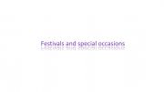 English powerpoint: Festivals and Special Occasions