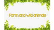 English powerpoint: Farm and wild animals