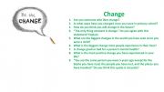 English powerpoint: change (topic discussion)