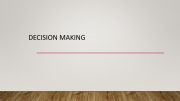 English powerpoint: decision making