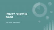 English powerpoint: Inquiry response email