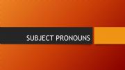 English powerpoint: Subject Pronoun