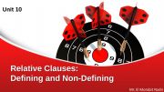 English powerpoint: Relative Clauses: Defining and Nond-defining