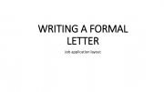 English powerpoint: APPLICATION LETTER