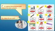 English powerpoint: spelling classroom objects