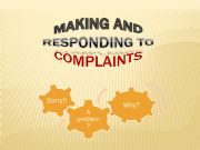 English powerpoint: Making and Respnding to Complaint 