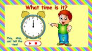 English powerpoint: Tell the time (animated clock)