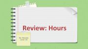 English powerpoint: Hours: digital and analogical forms