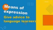 English powerpoint: give advice to language learners