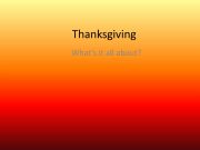English powerpoint: explanation Thanksgiving