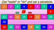English powerpoint: Do or Make Boardgame (interactive - with rolling dice)