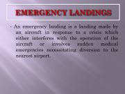 English powerpoint: Emergency Landings