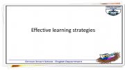 English powerpoint: Effective learning strategies.