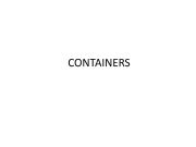 English powerpoint: CONTAINERS