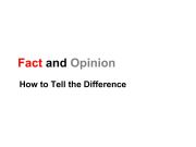 English powerpoint: fact and opinion